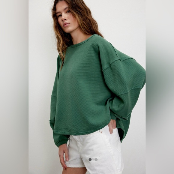 We The Free Tops - NWT FREE PEOPLE WE THE FREE Total Eclipse Tee In Pine Forest MSRP $68 Size M